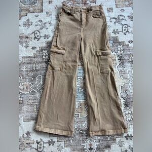 Risen Jeans Tan Wide-Leg Cargo Pants